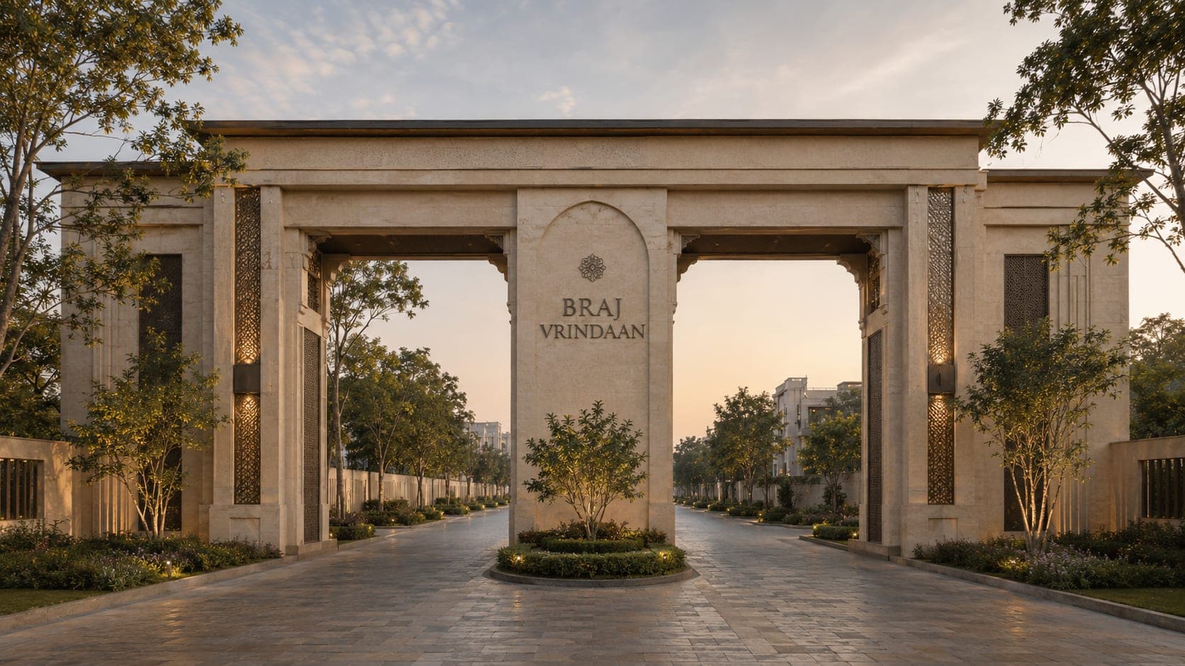 The entrance gateway at Braj Vrindaan